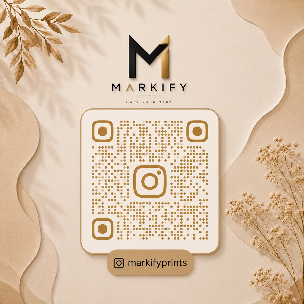 امسح رمز QR لزيارة حساب Markify على Instagram — @markifyprints